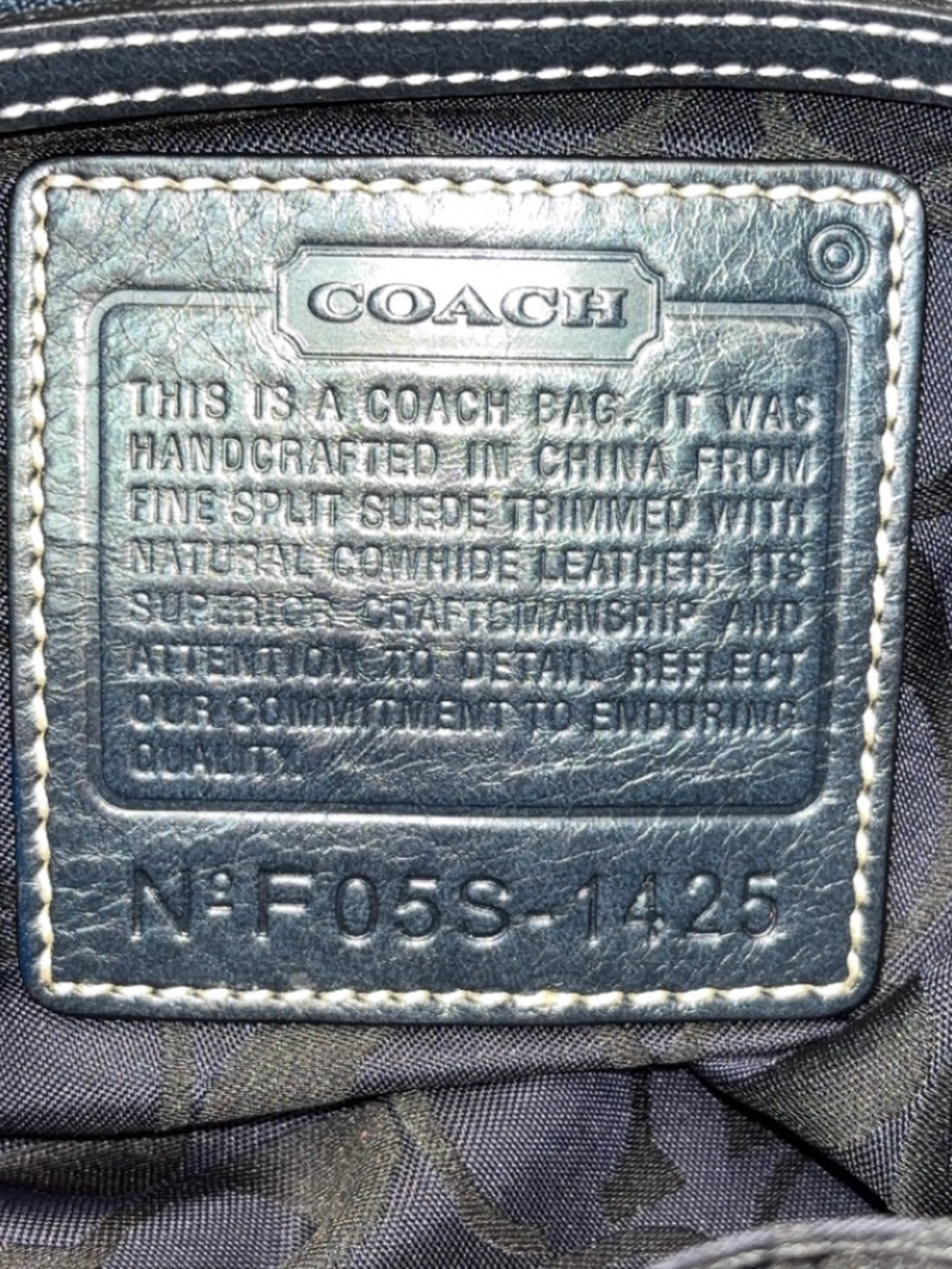 Coach 2005 vintage Legacy Suede Wave Large Slim Duffle bag w/ matching wristlet - Picture 15 of 17